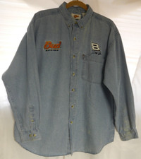 Dale Earnhardt Jr. 8 Blue Button Down Shirt L/S XL Bud Racing Winner's Circle