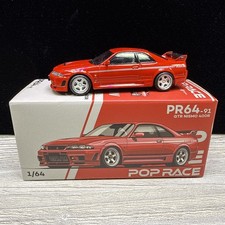 1:64 Pop Race Nissan Skyline GT-R R33 Nismo 400R Red PR64-91 Diecast