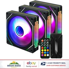 Quiet 120mm RGB Fan Set for Optimal Cooling in Gaming and Mining Applications