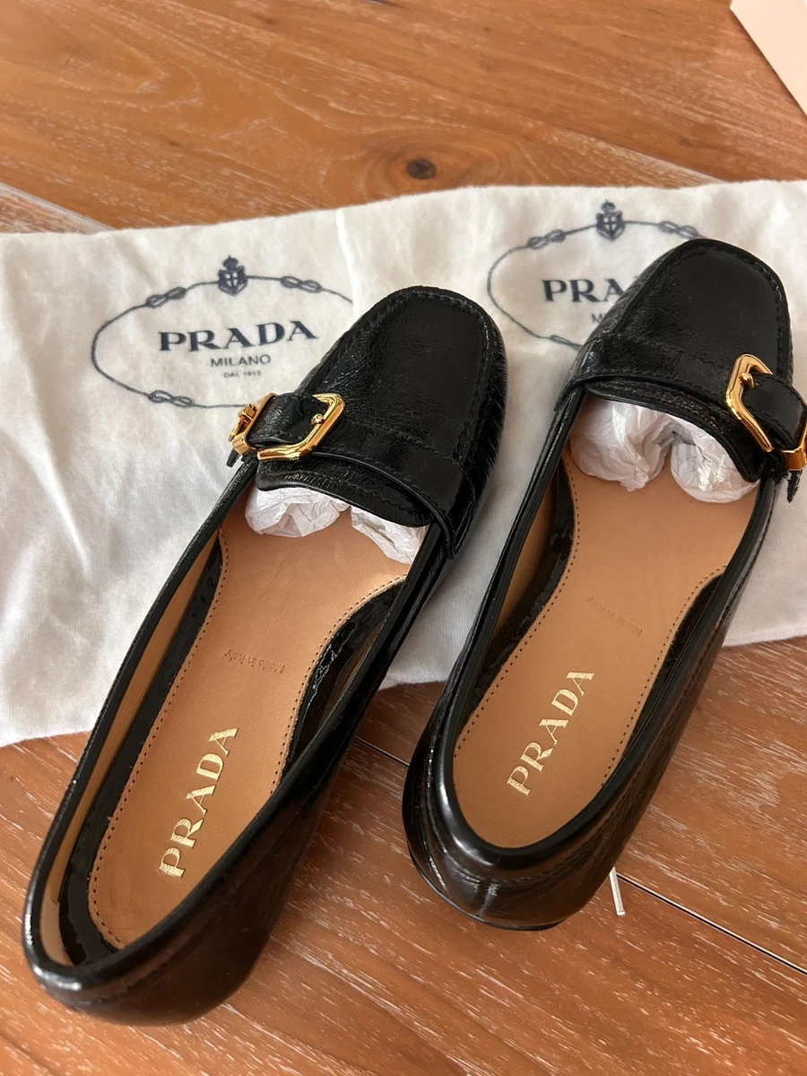 PRADA Buckle Patent Leather Flats for Women for sale | eBay