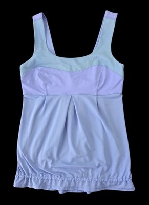 Lululemon Women's Size 8 Ta Ta Topper Blue Athletic Tank Top 