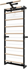 Wall-Mounted Swedish Ladder with Pull-Up Bar ...