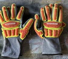 ORMADUS BRAND IMPACT WORK SAFETY GLOVES HEAVY DUTY Sz Small-2 Pair