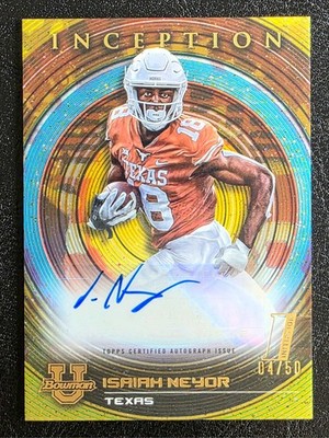 Isaiah Neyor 2022-23 Bowman Inception University Gold Foil Auto #BIA-IN /50