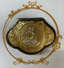 Caja de polvo vintage caja de soplo de latón polvo compacto Leningrado “Pedro el Grande”