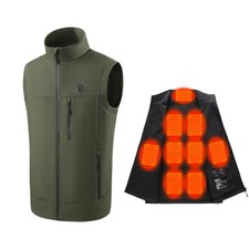 Men and Women 9 Areas Heated Vest USB Charging Heated Jacket Washed Keep Warm