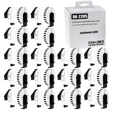 16Rolls 62mmx30.4m DK-2205 Continuous Tape for Brother QL Label Printer