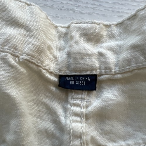 Polo Ralph Lauren Vintage Linen 5 Pocket Pants Mens 38x32 Cream Classic Fit - Picture 4 of 20