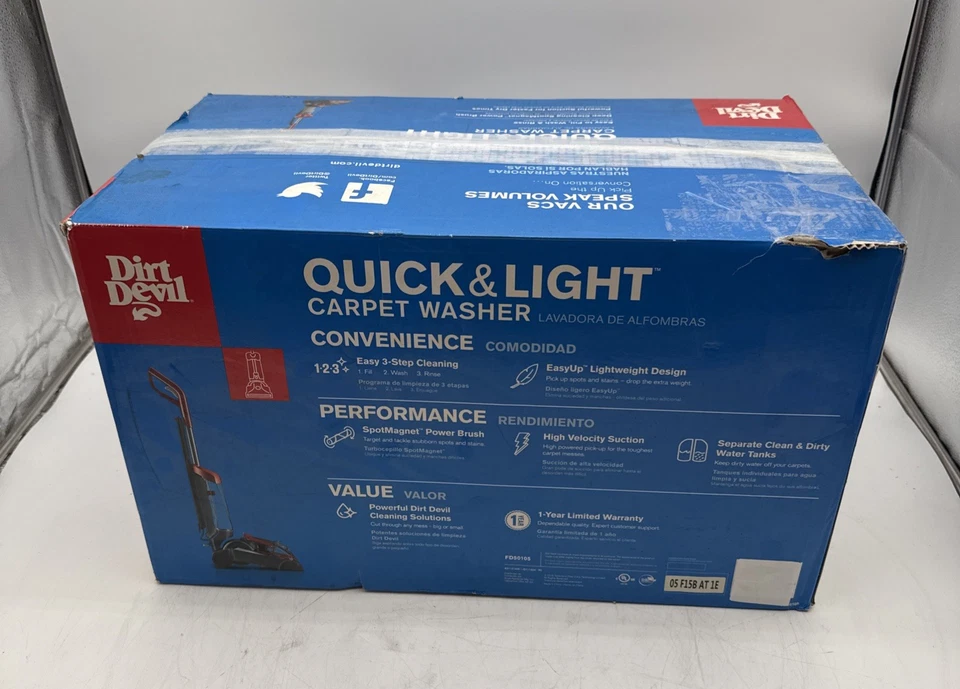 Limpador de Carpete Dirt Devil Quick & Light Modelo FD50105 Novo Caixa Aberta - Imagem 4 de 4