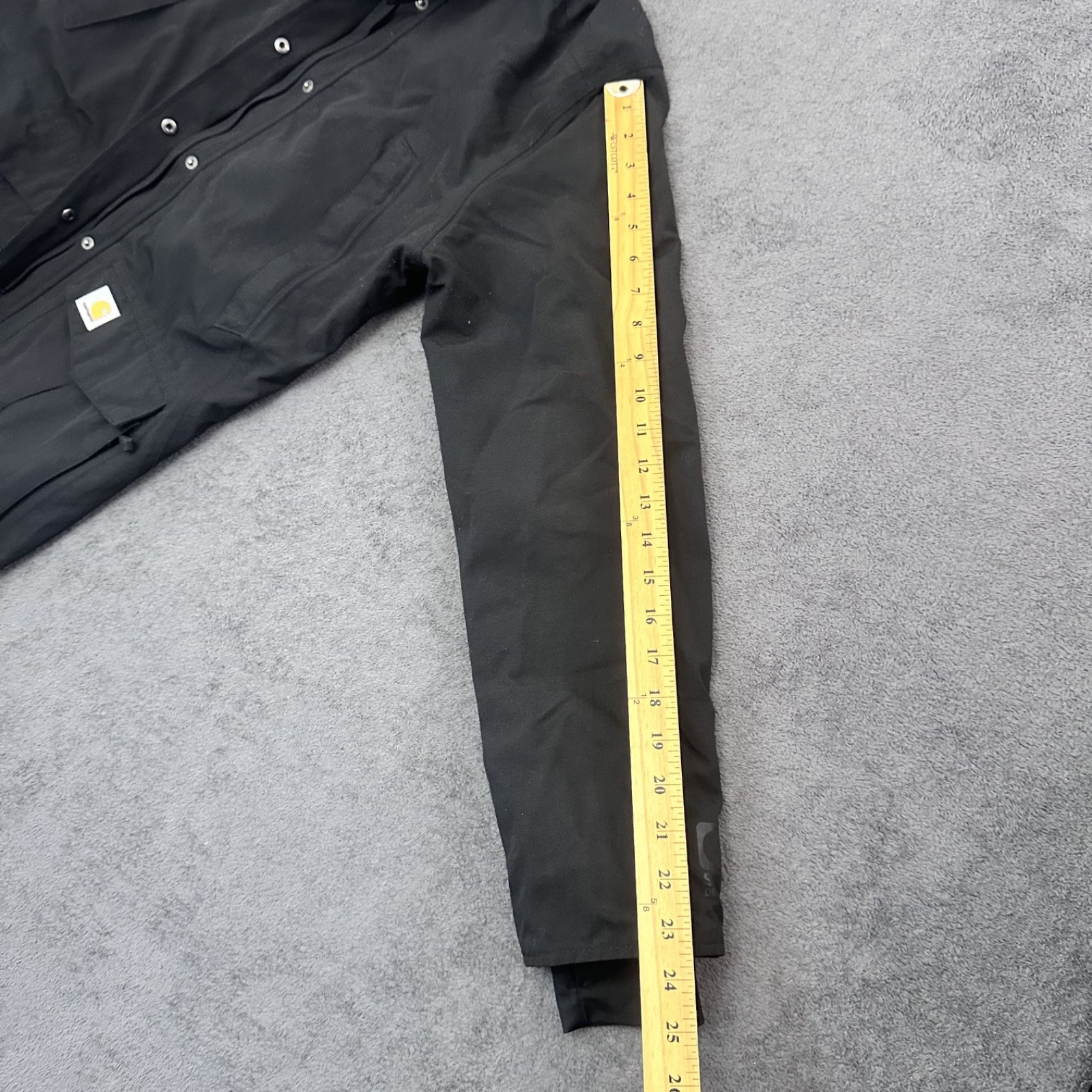 Carhartt Jacket Womens Medium Black Hooded Storm Defender Full-Zip Nylon Rain thumbnail 11