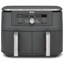Ninja MAX Dual Zone Air Fryer 9.5L DZ400UK 6 in 1 Grey kitchen cooker food new