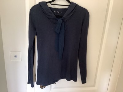 Esprit Damen Gr. M Feinstrickpullover mit Kapuze - Preloved