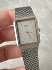 Vintage Mens  Seiko Quartz watch 6530 5810 Japan Two Tone Bracelet Tank 149