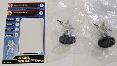 (2) HOTH TROOPER (Common) Star Wars Miniatures Rebel Storm Figures - WOTC #08