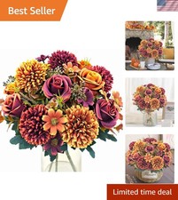 Chic 3 Pack of Artificial Fall Flower Bouquets - Perfect for -Round Elegance