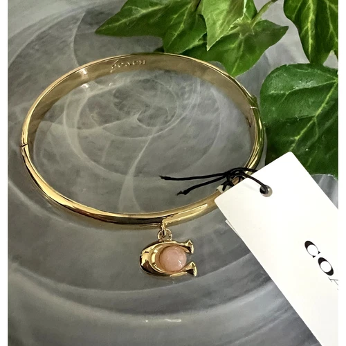 Bracciale Coach Charm Cerniera Oro Nuovo con etichette Taglia S