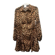 long-sleeved leopard dress size 40
