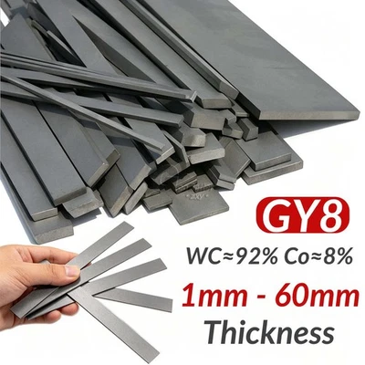 YG8 Solid Carbide Steel Sheet Plate Flat Stock Square Bar Blanks 1-40mm Thick - Image 1 of 4