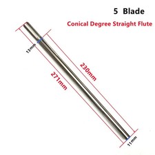 5 blade conical degree straight flute wooden pipe instrument reamer