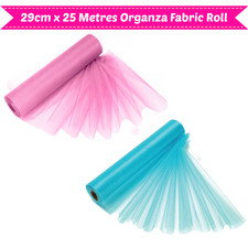 29CM X 25M Organza Roll Fabric Xmas Wedding Decor Chair Bows Table Runner Sash