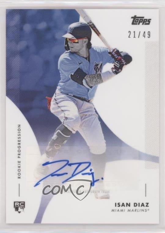 2020 Topps On Demand Rookie Progression Blue 21/49 Isan Diaz #24B-A Auto RC ni4
