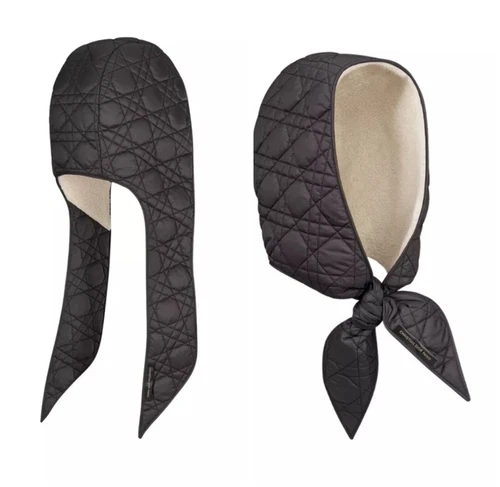 Chapeau à capuche Dior Motion Cannage doublé fausse peau de mouton taille unique