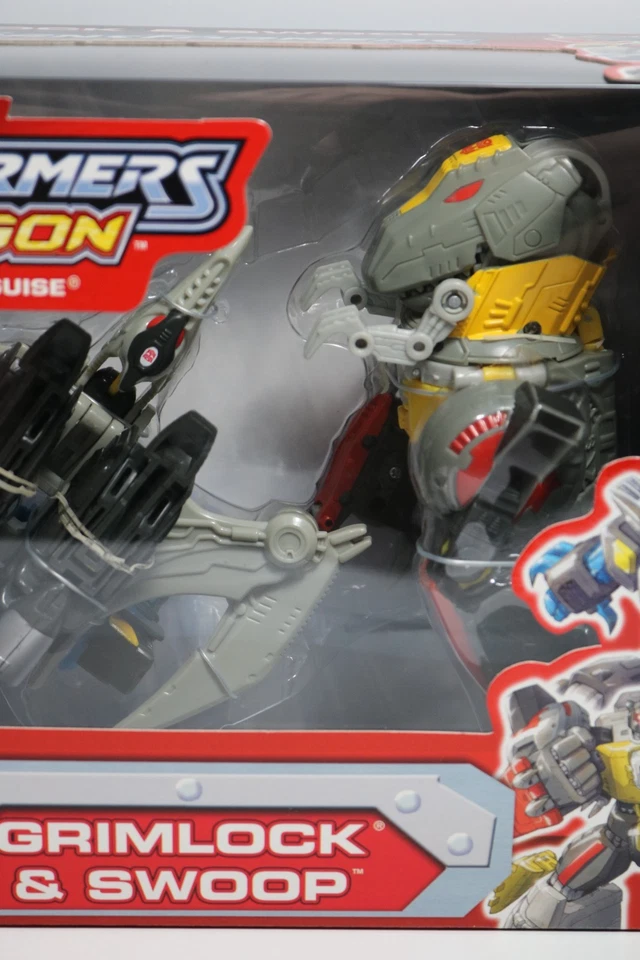 NEW Transformers Energon GRIMLOCK & SWOOP Powerlinx Mega Class Figure SEALED - Image 3 of 4