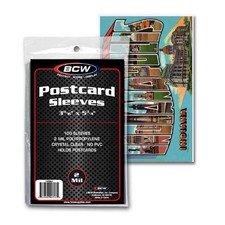 BCW Postcard Sleeves 3.5x5 Archival for 100 Pack, Clear