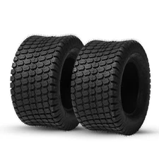 Two 24x12.00-12 Lawn Mower Tractor Turf Tires 4 Ply Tubeless Max Load: 1710Lbs
