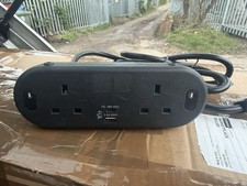 Desktop Bench Table Mountable PDU 1x UK Sockets & USB-A/C Ports Power 