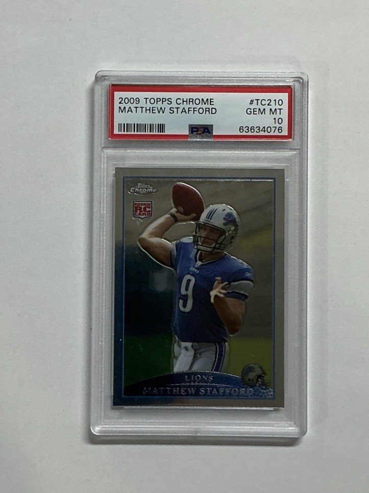 2009 Topps Chrome Matthew Stafford #TC210 PSA 10 Rams Lions
