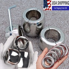 Metal Penis Cock Ring Magnetic Screw Ball Stretcher Pendant Enhancer Men Toys SM