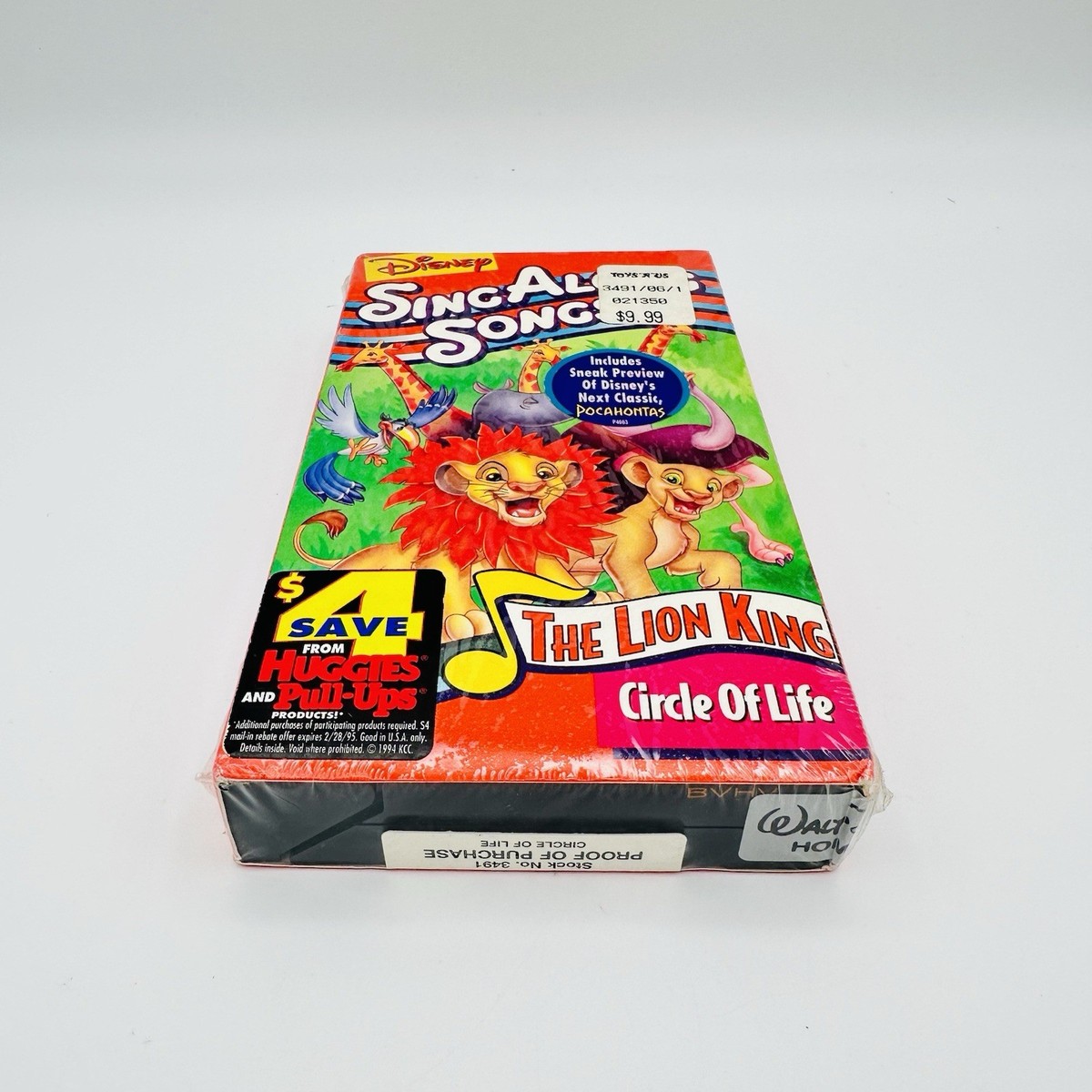 Disney Sing Along Songs The Lion King Circle of Life VHS Kids