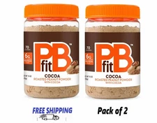 PBfit Peanut Butter Powder Chocolate Flavor, Cocoa Roasted, 15 oz (PACK OF 02)