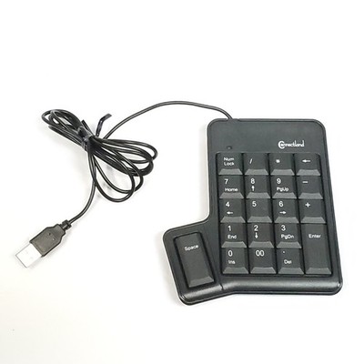 Black 19-key Numeric Keypad with USB Cable Connectland