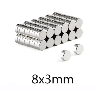 INNOFINITY WORLDWIDE Neodymium 8x3mm Disc Rare Earth Utility Magnets Magnetic