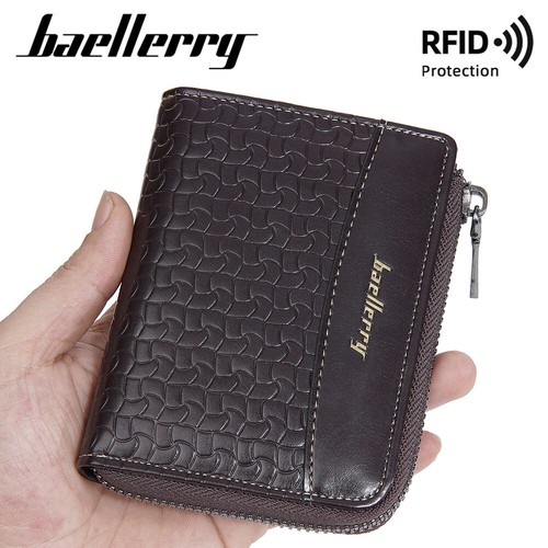 Mens RFID Blocking Leather Wallet Credit Card ID Holder Zipper Purse Waterproof