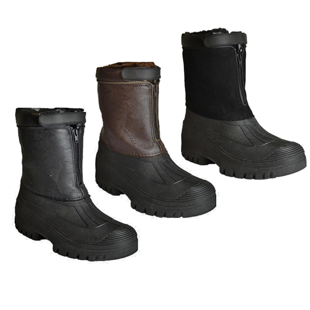 MENS LADIES SNOW BOOTS SHOES WATERPROOF THERMAL WELLINGTONS WINTER WARM  GRIP NEW
