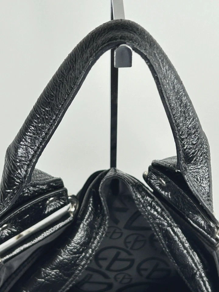 Francesco Biasia Nylon Convertible Tote Weekender Xlarge Black Mary Poppins RARE - Image 3 of 4