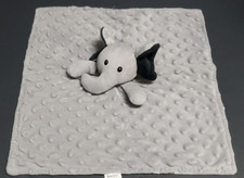 2019 Gray Minky Dot Elephant Lovey Security Blanket Animals on Back Super Soft