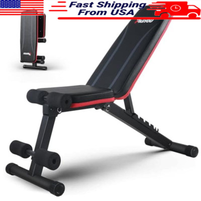Adjustable Weight Bench Full Body Workout 7 Positions 500lbs Capacity Foldable