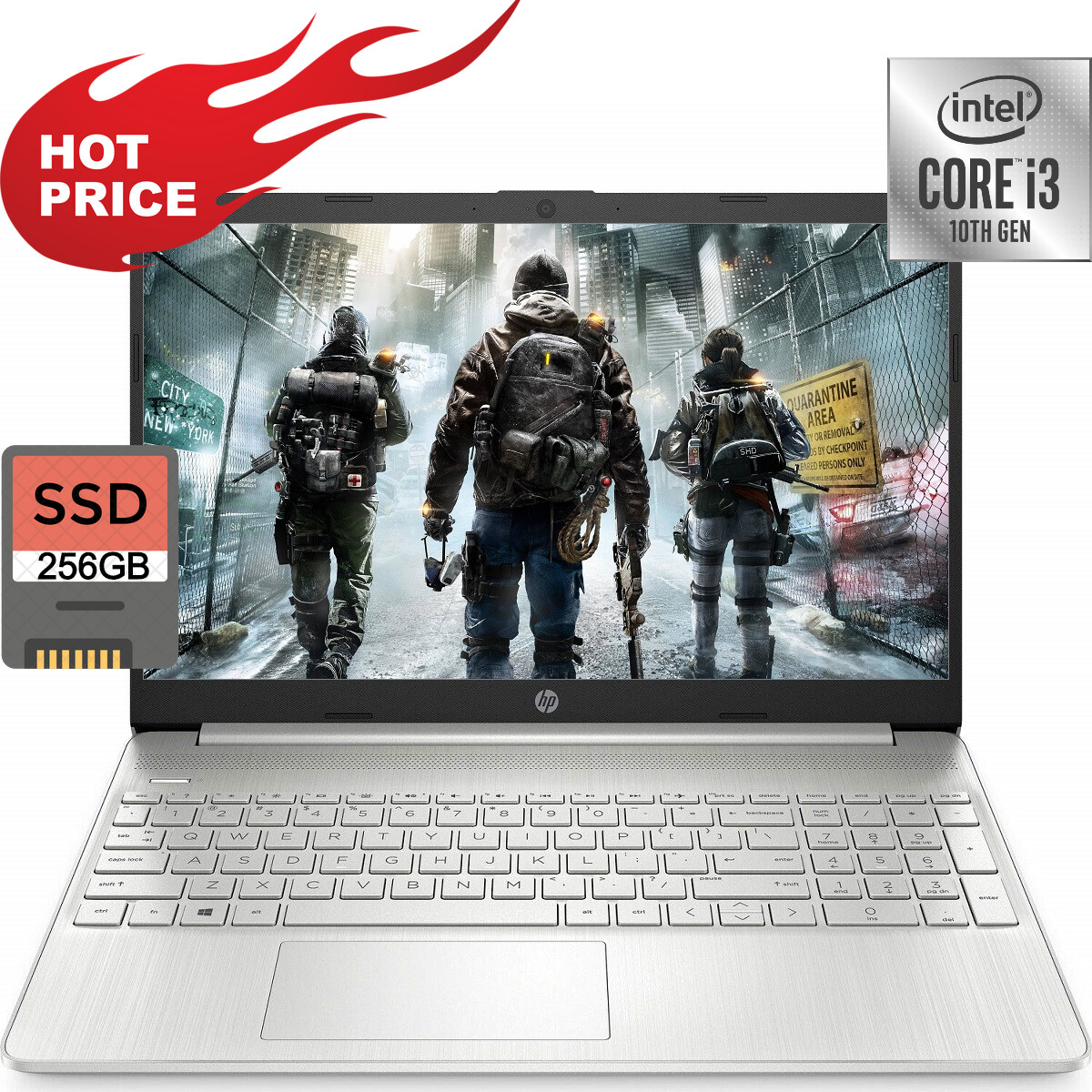 SSD256GB i3 Win11 デスクトップPC HP (E2595 HP 15.6” HD (TouchScreen) Laptop Intel Core i3-1005G1 8GB Ram