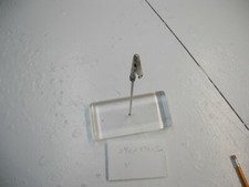 acrylic clear display stand 2 3/4 x 5 3/4 x 1 rod 8 1/2 with clip 