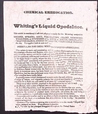 Chemical Embrocation or Whiting's Liquid Opodeldoc Print Ad c1900s