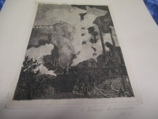 Original - Radierung von Bettina Feistel - Rohmeder , 1918 , signiert , Rarität