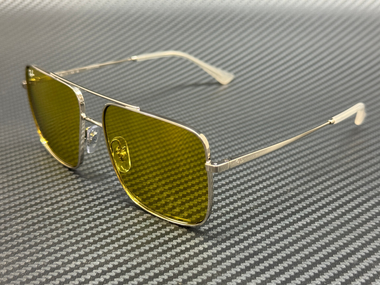 RAY BAN RB3758 003 6D Silver Yellow Flash Unisex 56 mm Sunglasses