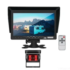 7'' Monitor Heavy Duty Reversing Rear View Backup Camera Kit For Caravan Tractor