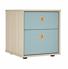 Camden 2 Drawer Bedside Table Blue Acacia Modern and Functional Bedroom Decor