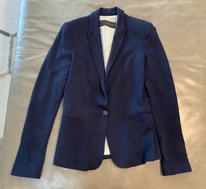 zara blazer navy