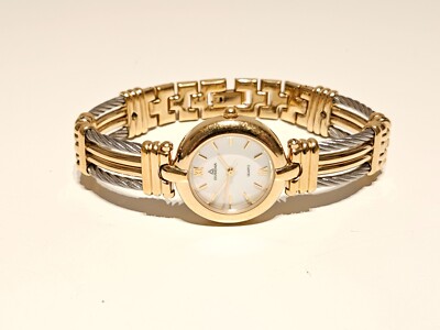VINTAGE LUXURY ELEGANT SWISS GOLD PLATED LADIES QUARTZ WATCH 